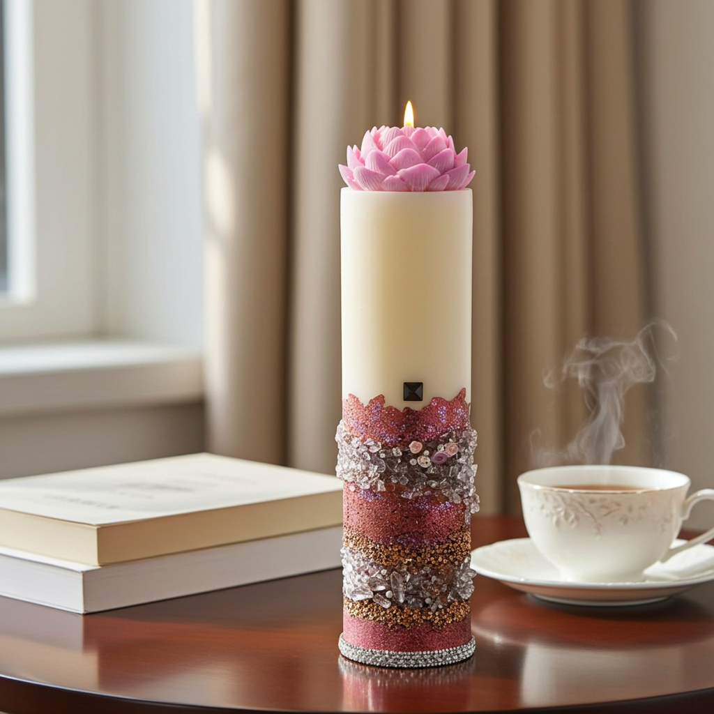 Rose Copper Kristall Lotus
