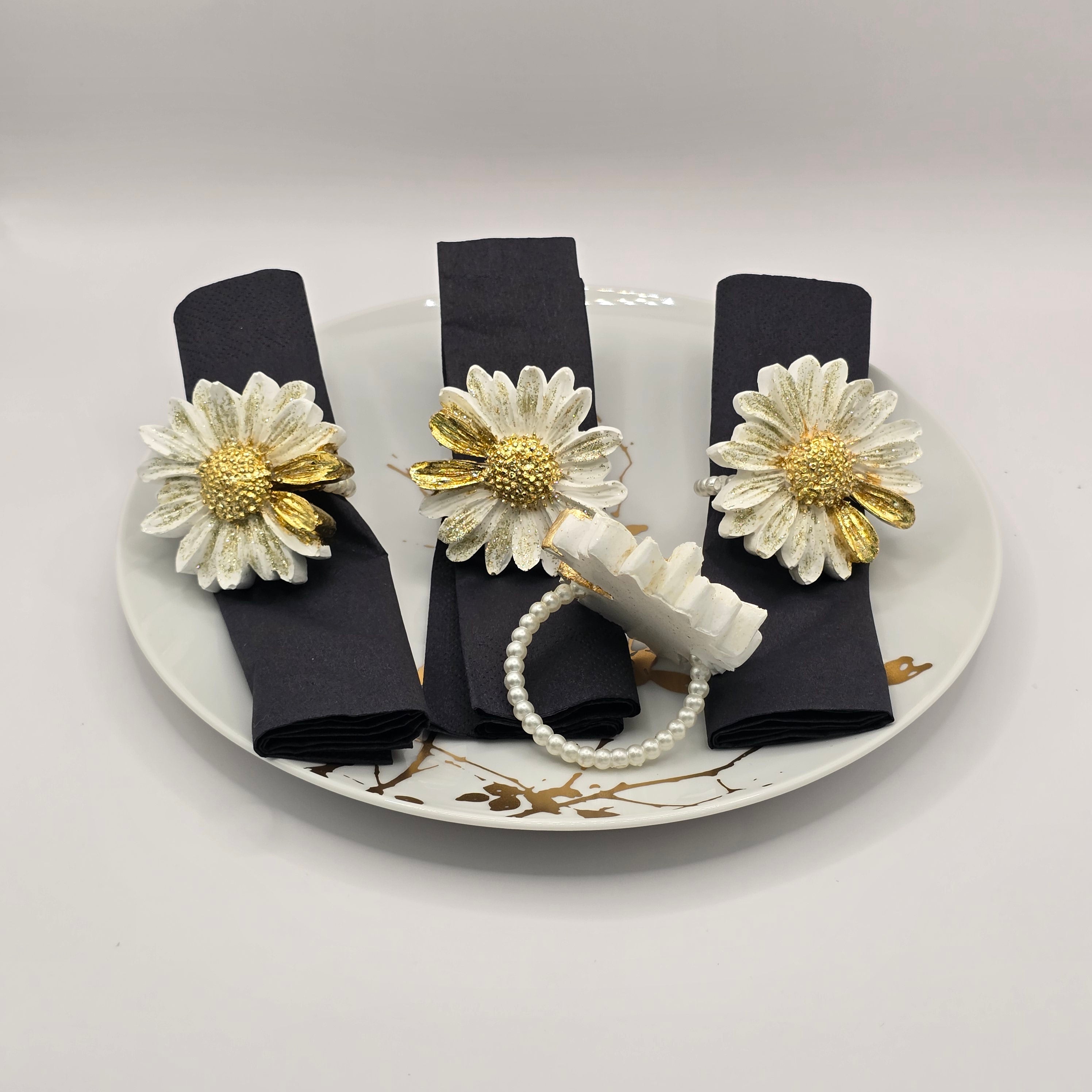 Gänseblümchen Serviettenringe